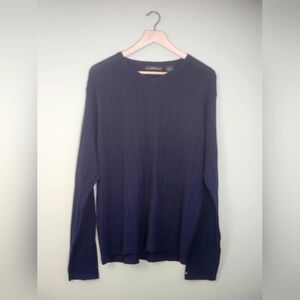 Guess Sweater 100% Italian Merino Wool Mens XLARGE Dark Blue